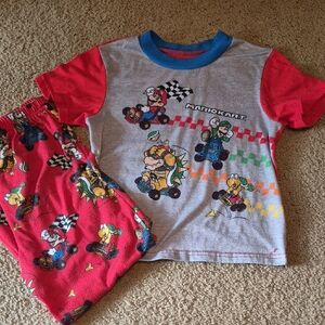 Nintendo Mario Kart Pajama Set Boy Sz 8